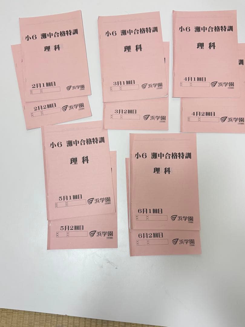 【灘校】小６灘中合格特訓　理科 10冊セット