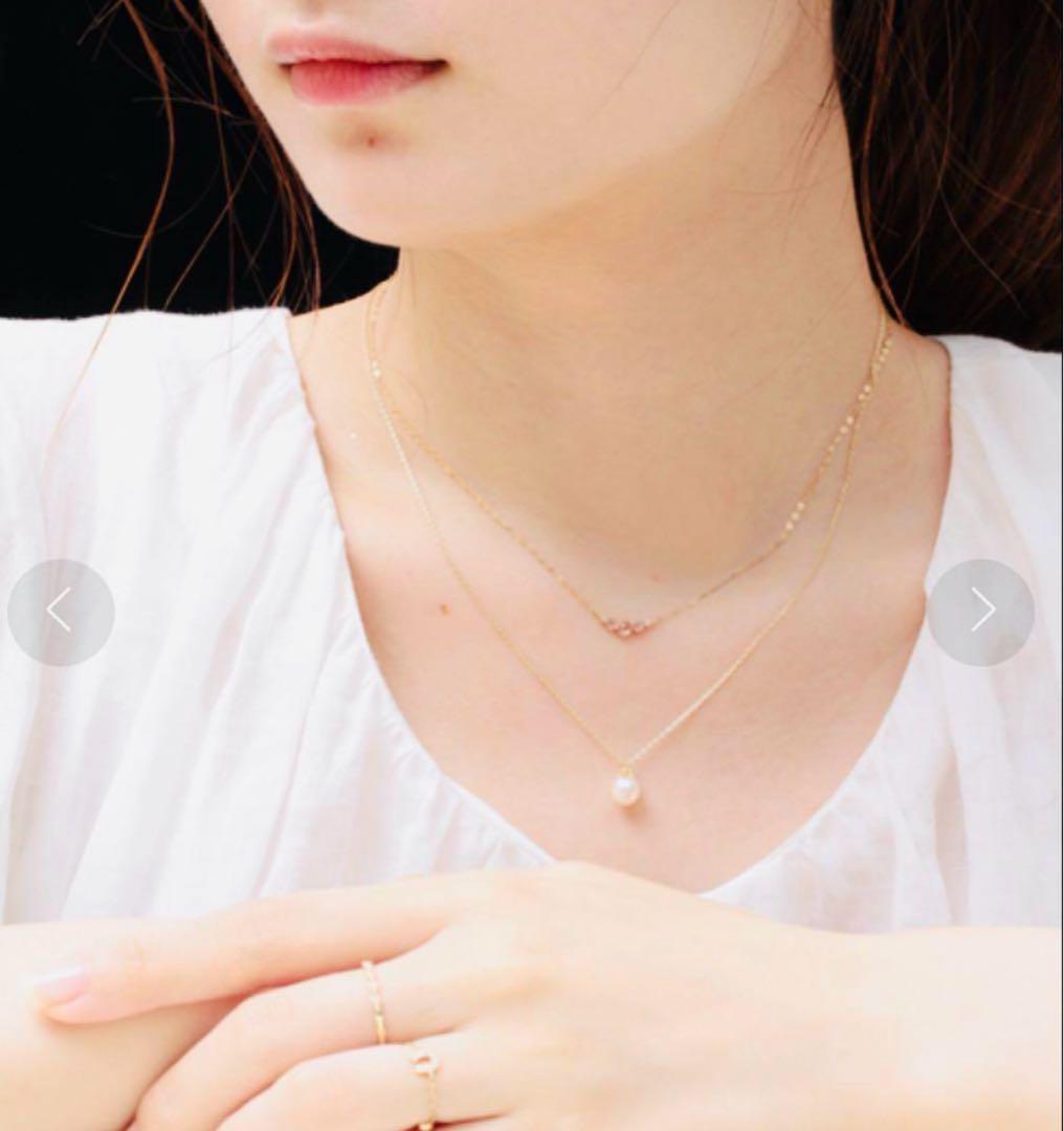 ◾️限定品◾️【NOIR DE POUPEE】 K10 パールキャップ ネックレス