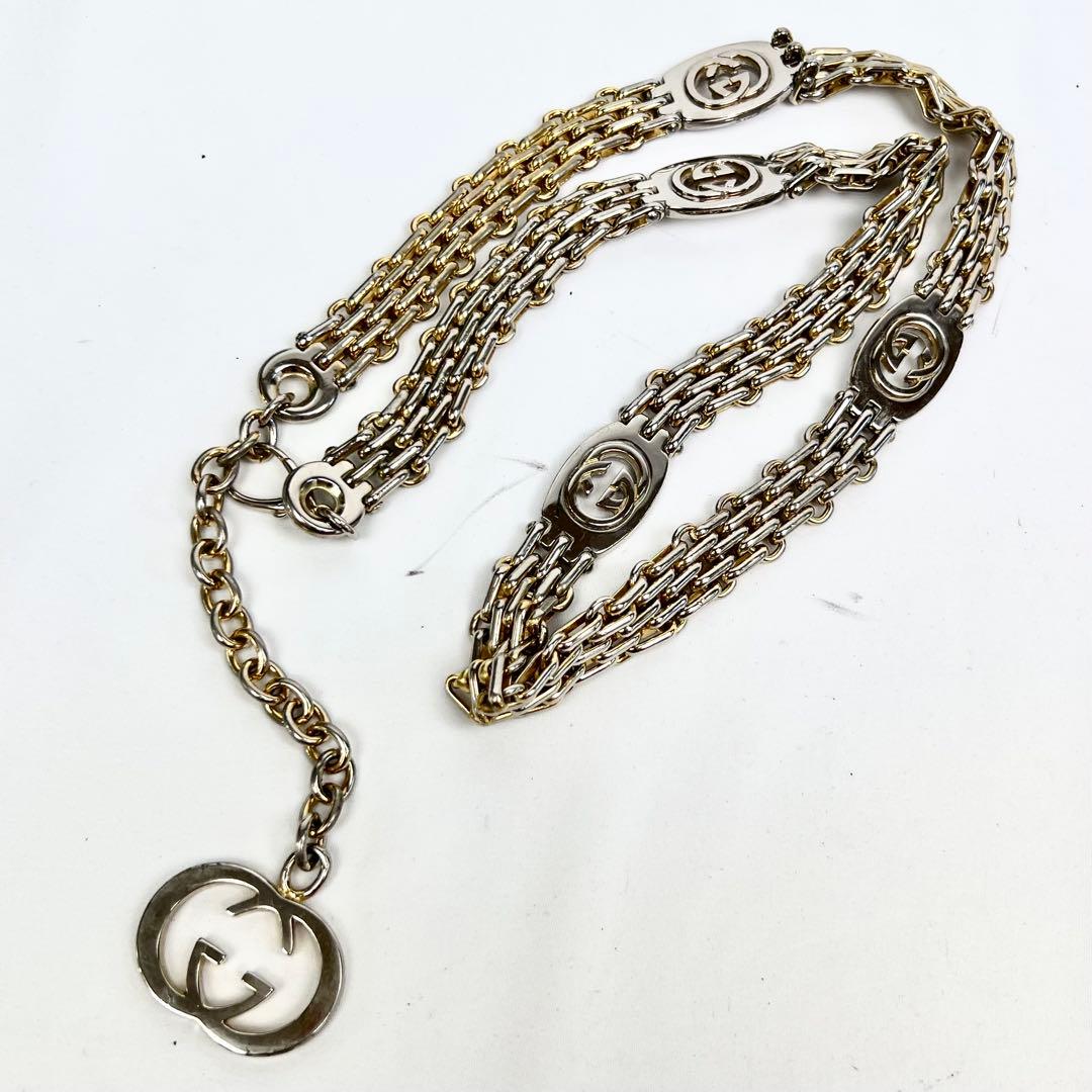 小物 Gucci Interlocking G Gold Chain Belt