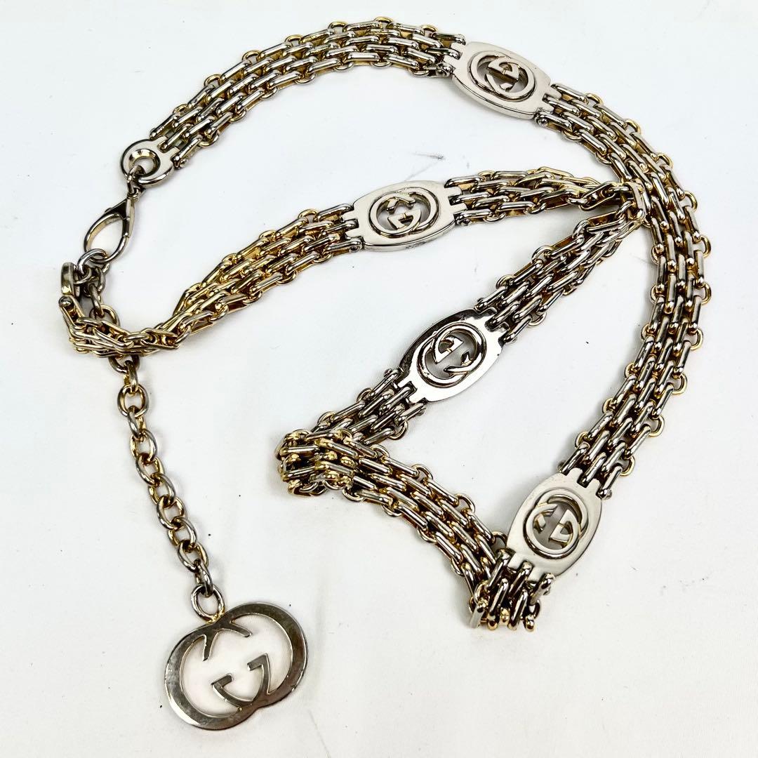 小物 Gucci Interlocking G Gold Chain Belt