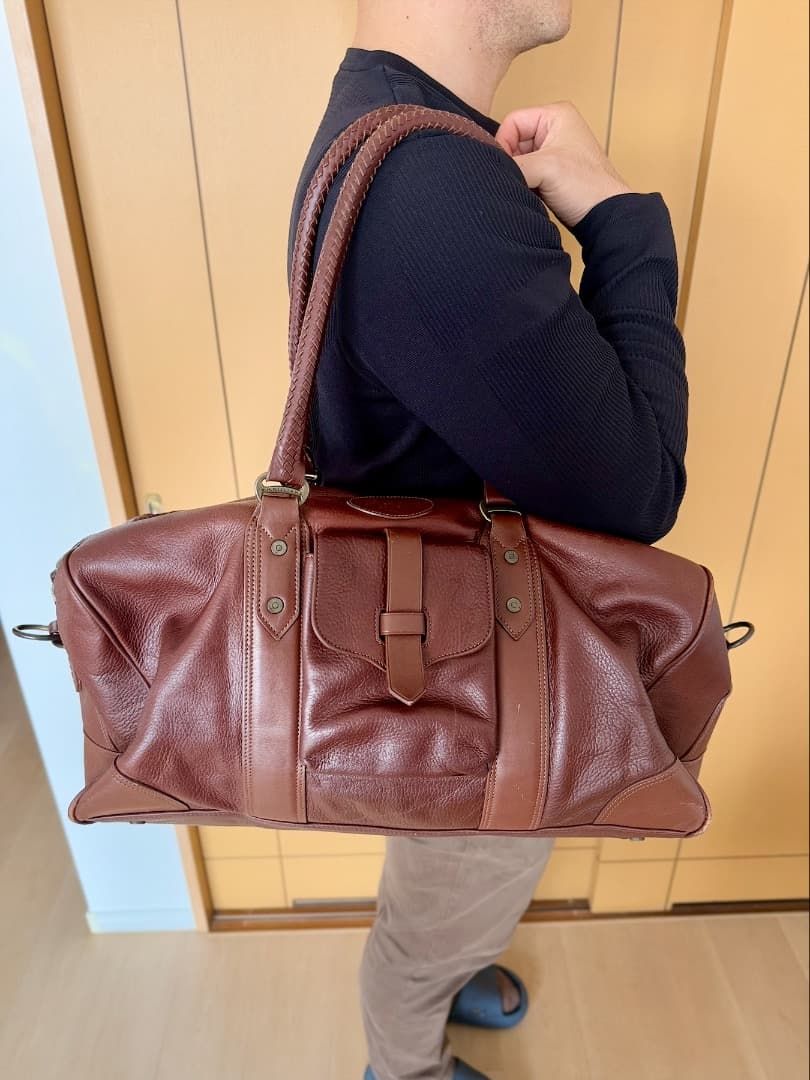 【値下げ】R.M. Williams　ブラウン　本革　レザー　ボストンバック