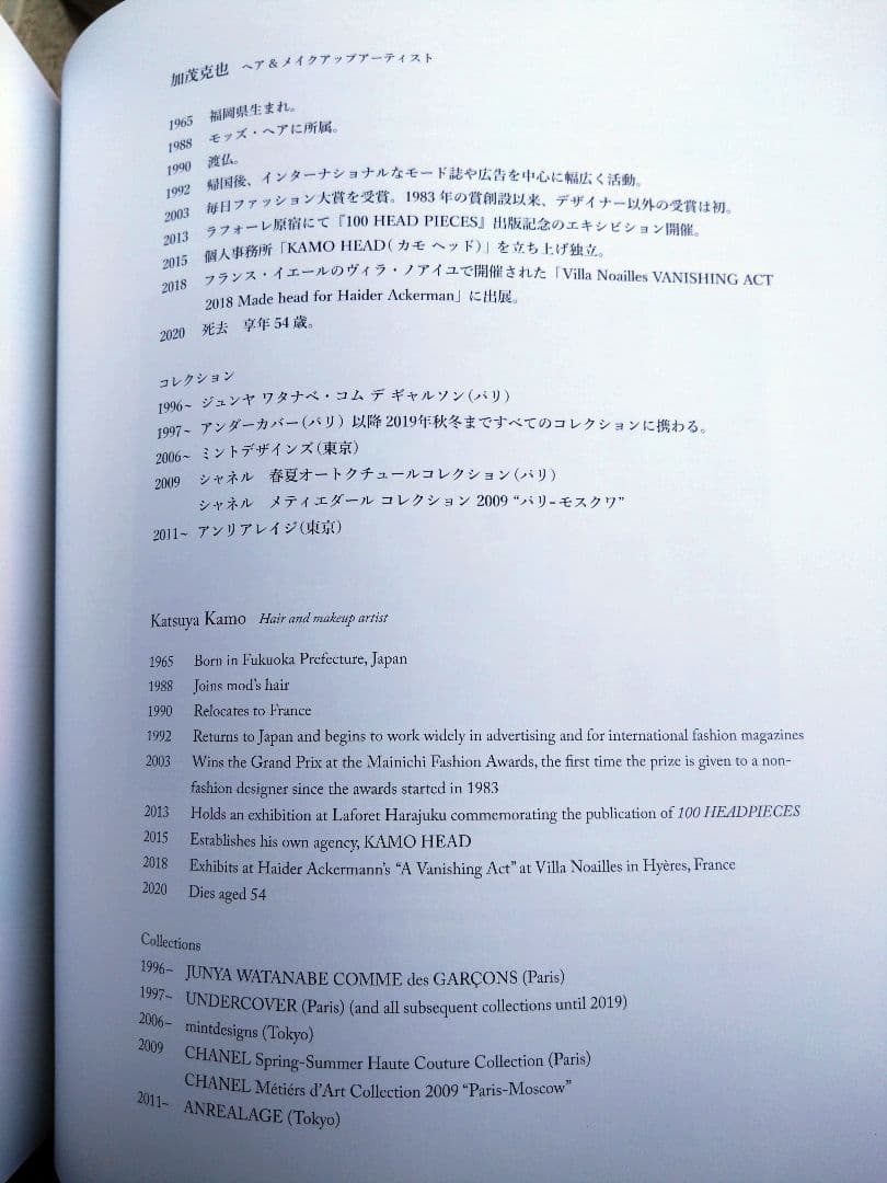 KAMO HEAD by Katsuya Kamo　加茂克也　作品集 古本