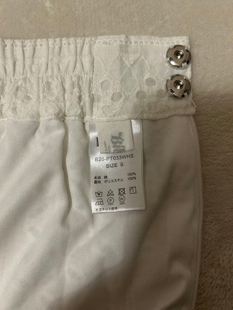 bibiy レースコットンフリルパンツ