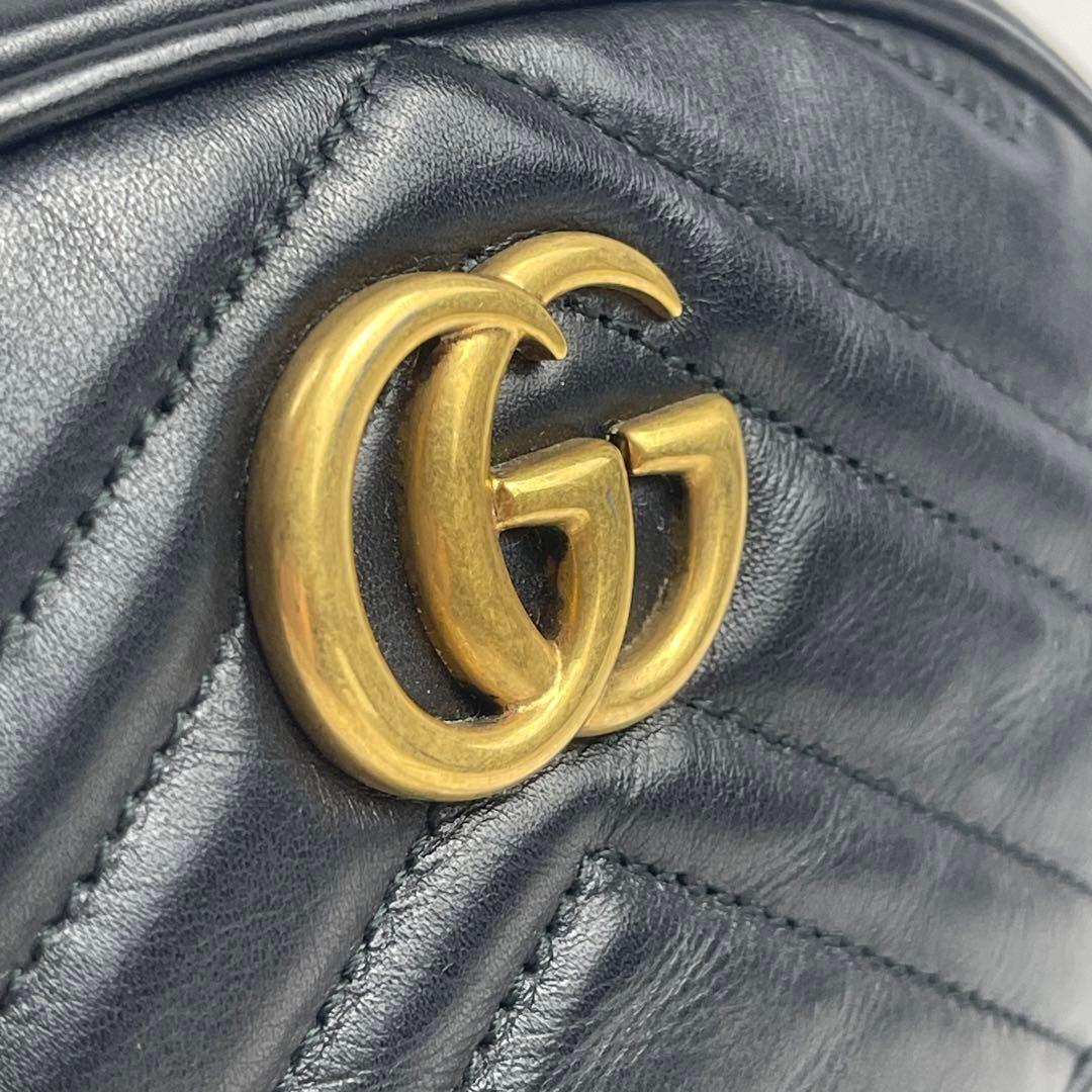 【美品】GUCCI グッチ マーモント ブラック ウエスト ボディバッグ バッグ