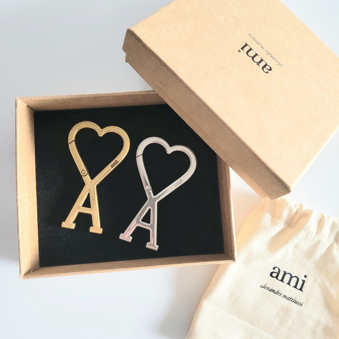 【新品未使用】AMI PARIS/AMI DE COEUR ロゴキーリング GL