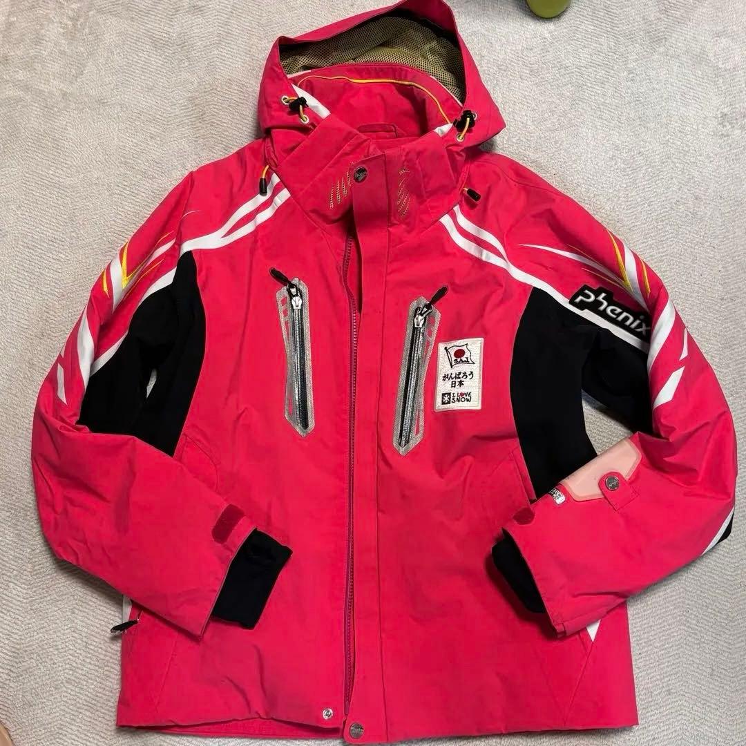 phenix 赤 スキーウェア 日本 S ユニセックス　上下セット
