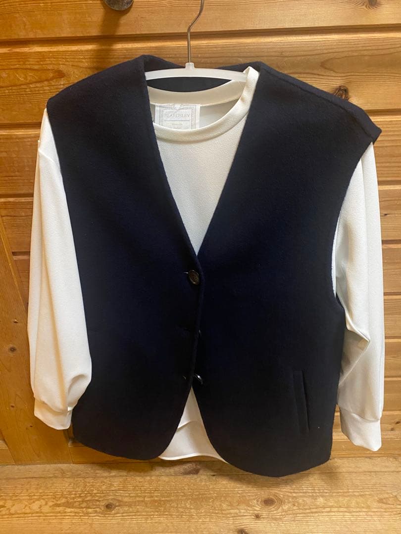 our ネイビー ベスト フリーサイズ