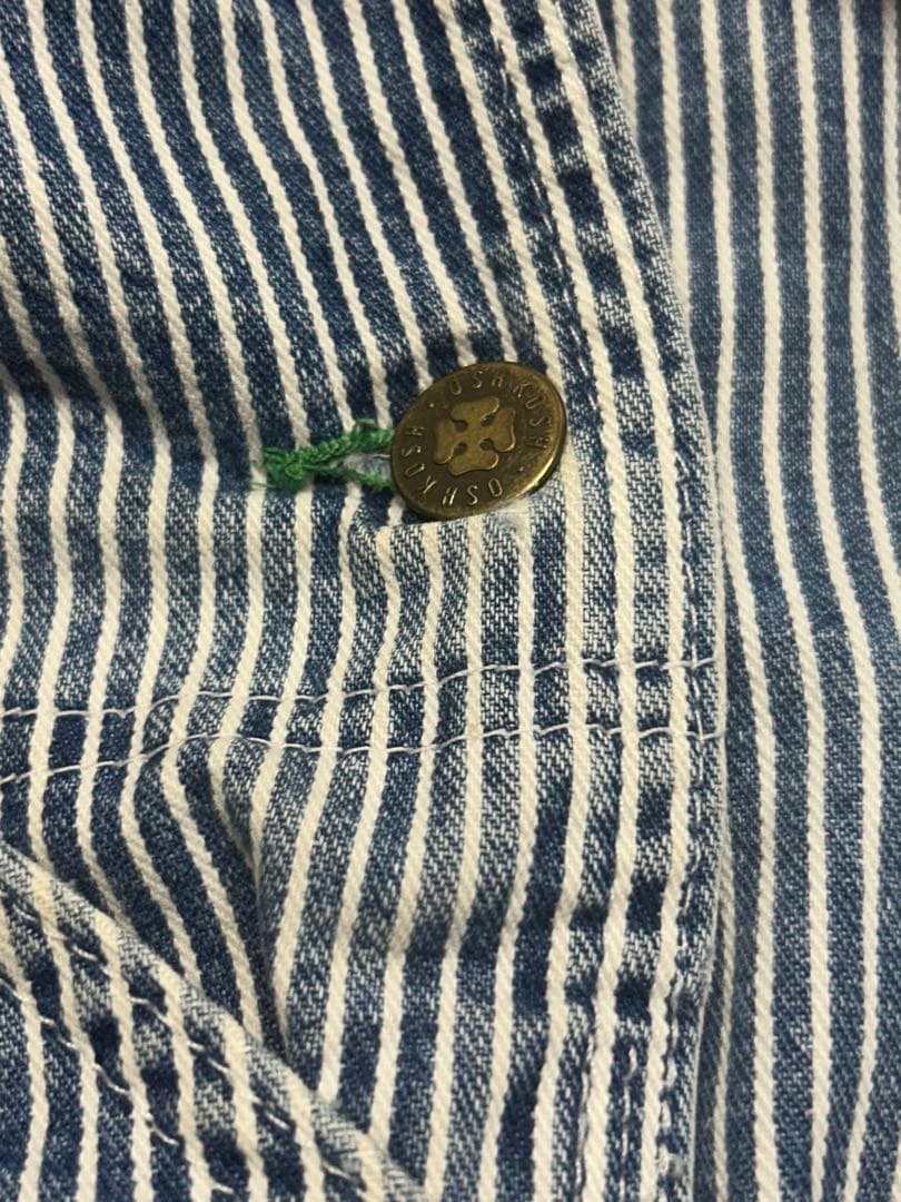 激レア70s OSHKOSH オシュコシュ ヒッコリーオーバーオール 38インチ