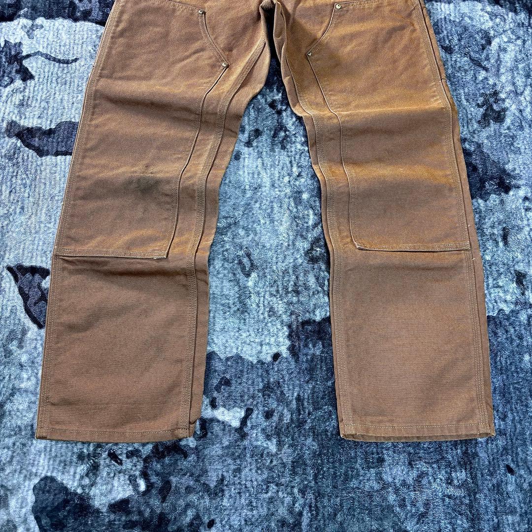 コメ欄セール！USA Carhartt ダブルニー ブラウン 29×30 B01