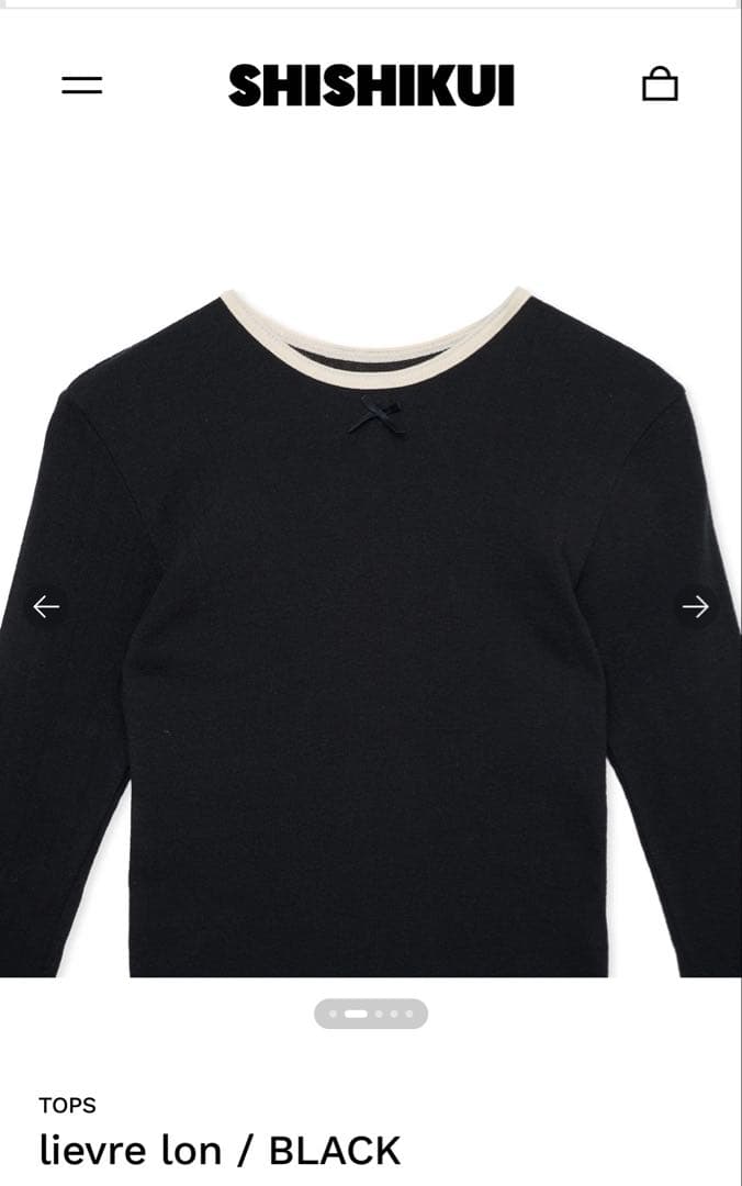 トップス SHISHIKUI lievre lon / BLACK