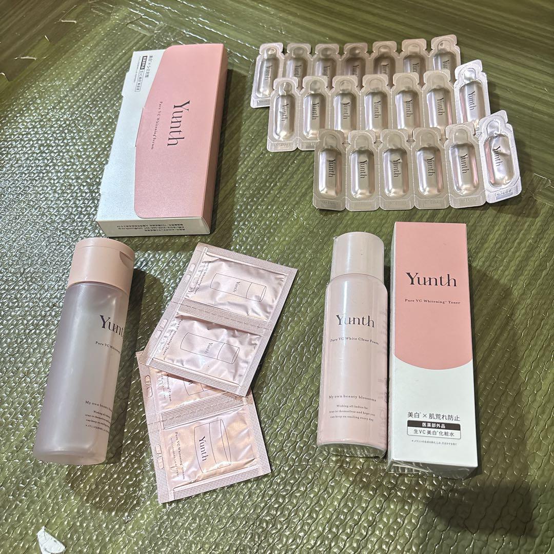 新品 ユンス Yunth 生ビタミンC美白美容液1箱 化粧水1本 サンプル