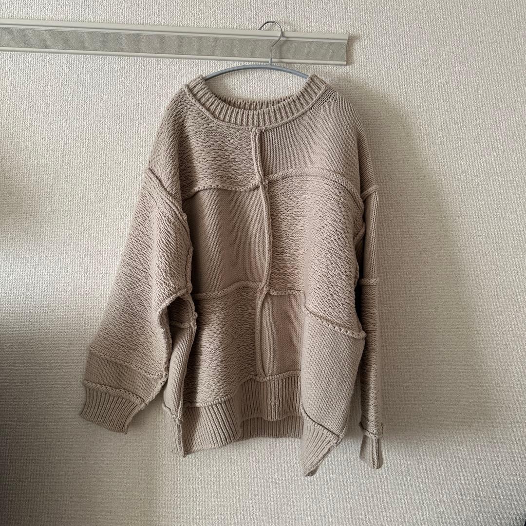 【Name.】21AW PATCHWORK KNIT SWEATER 3