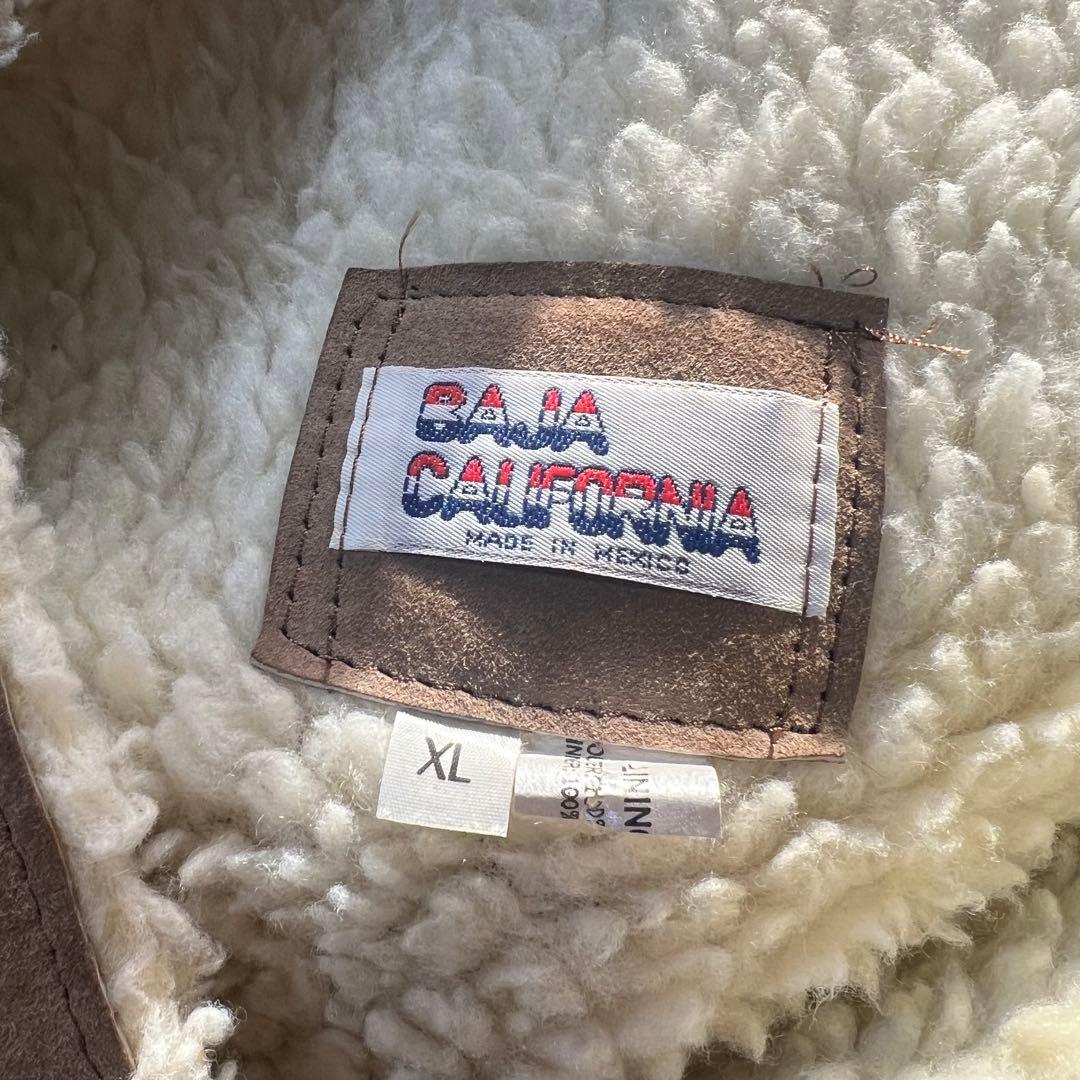 60-70s vintage baja california 裏ボアレザーベスト