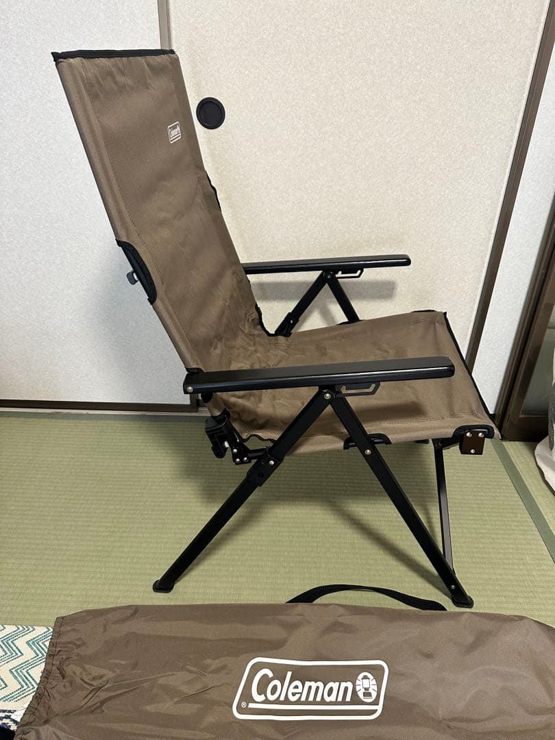 Coleman アウトドアチェア ブラウン　リクライニング3段階