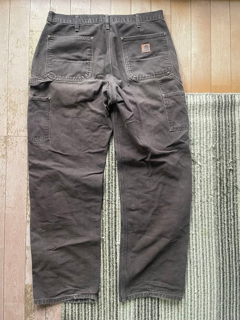 Carhartt ブラウン　33×32 ダブルニー　メキシコ製