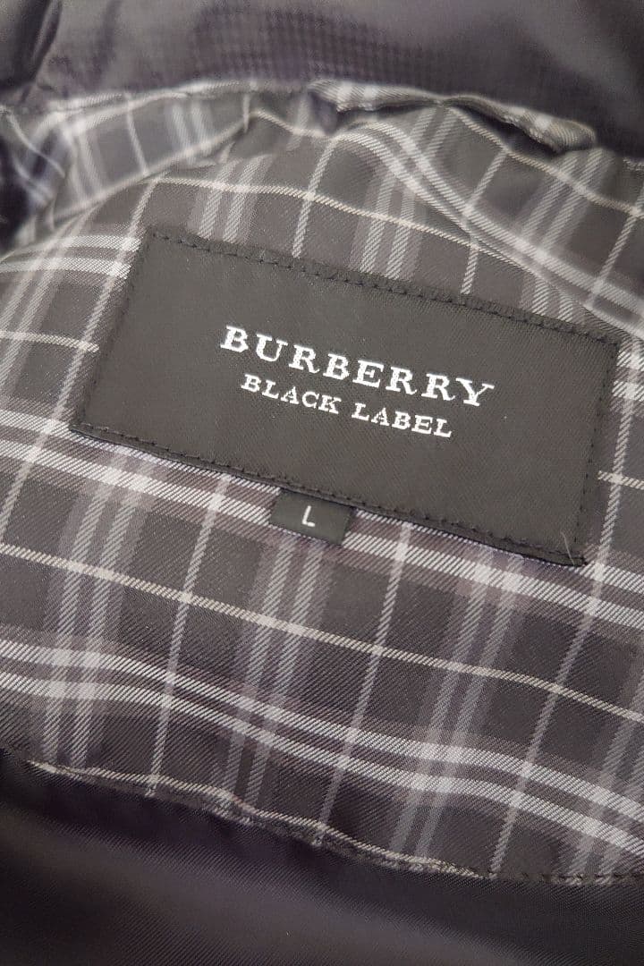 【極美品】BURBERRY ファー付きダウンベスト ブラック サイズL