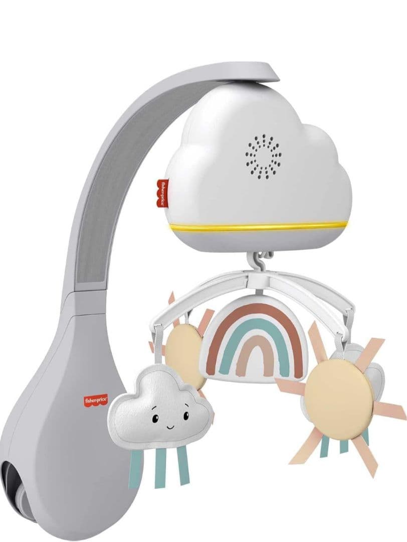 【美品】ApricaココネルベビーABグレーベア　電動メリー付き