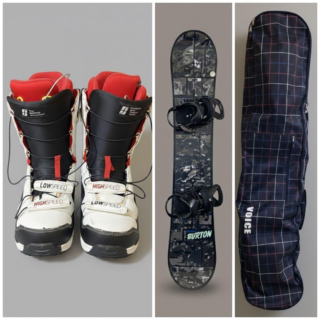 美品　BURTON バートン　初心者オススメ　メンズスノーボード　ケースセット