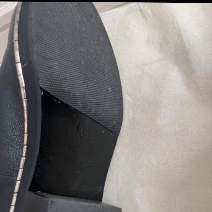 クロエ サイドゴアブーツ ショートブーツ レザー ブラック