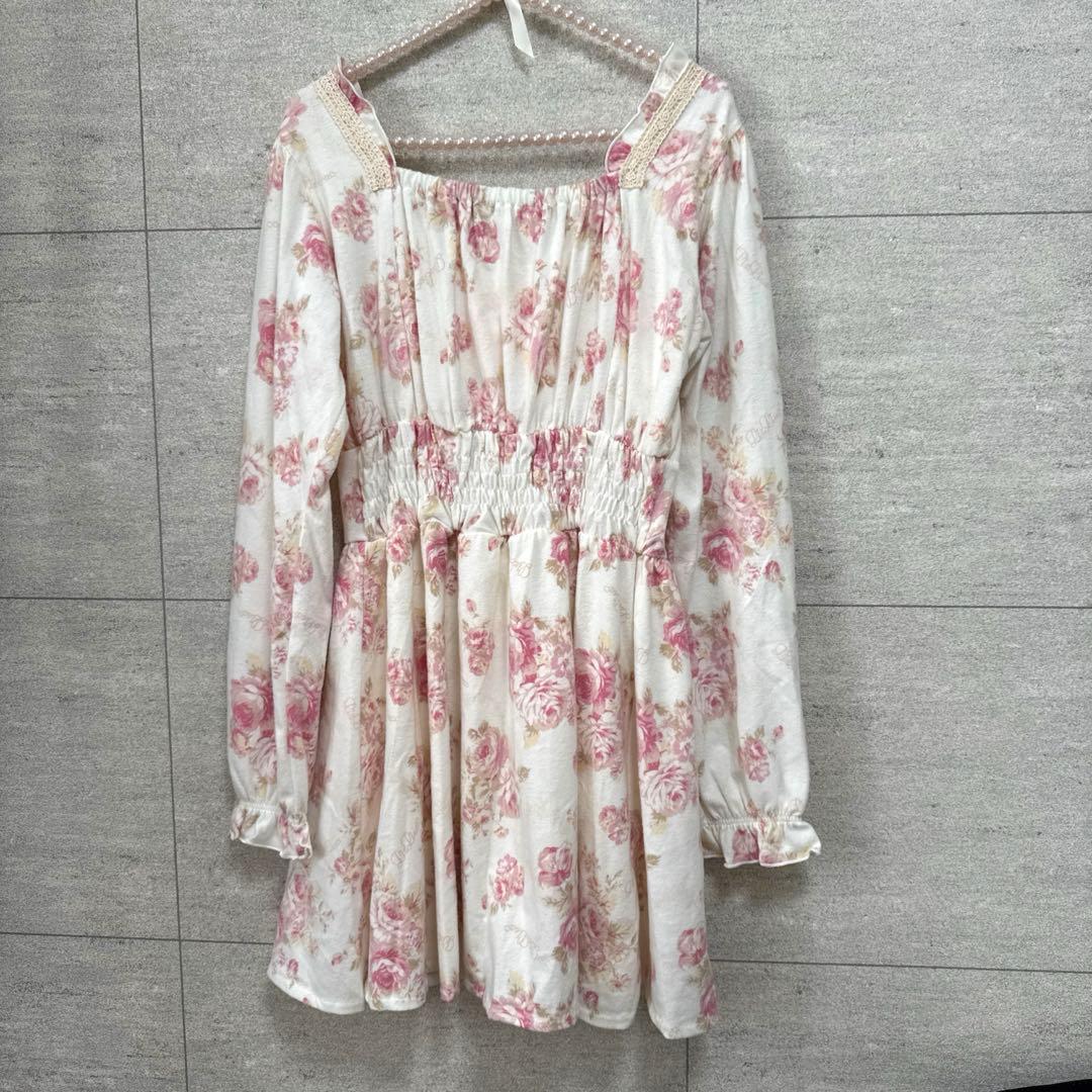 LIZ LISA ベロア リボン 平成 y2k 花柄ワンピース 未使用 姫ギャル