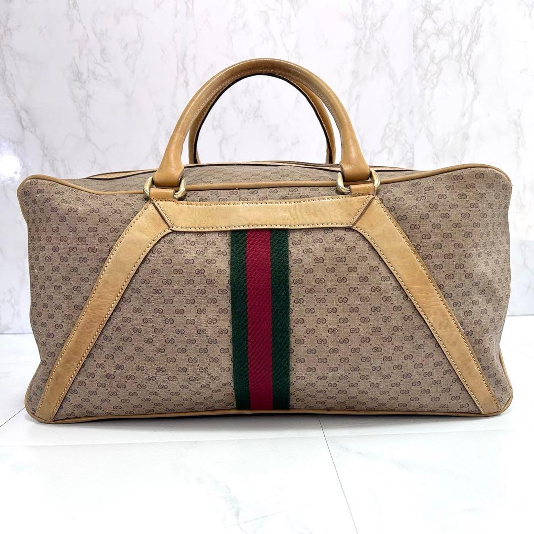 Vintage GUCCI ボストンバッグ オフィディア マイクロGG PVC