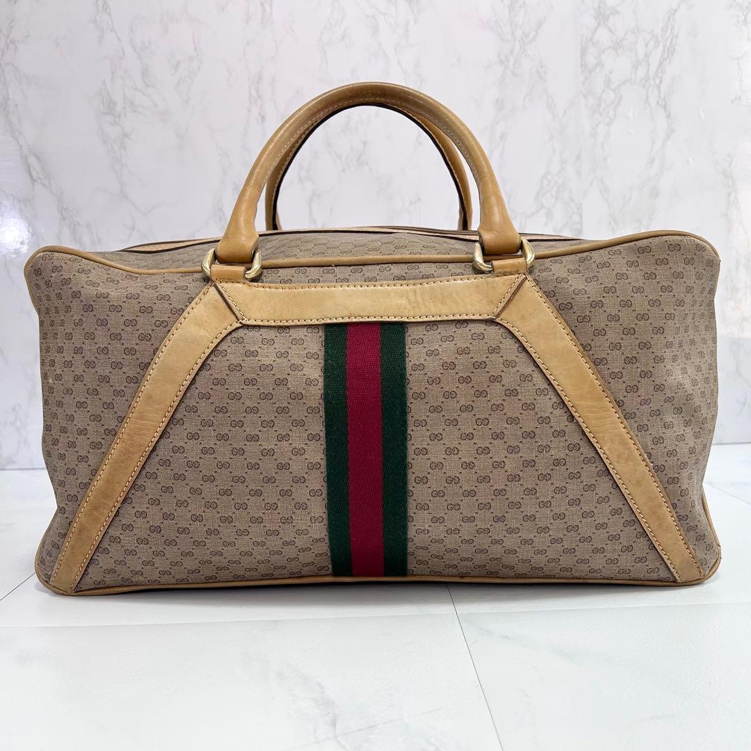 Vintage GUCCI ボストンバッグ オフィディア マイクロGG PVC