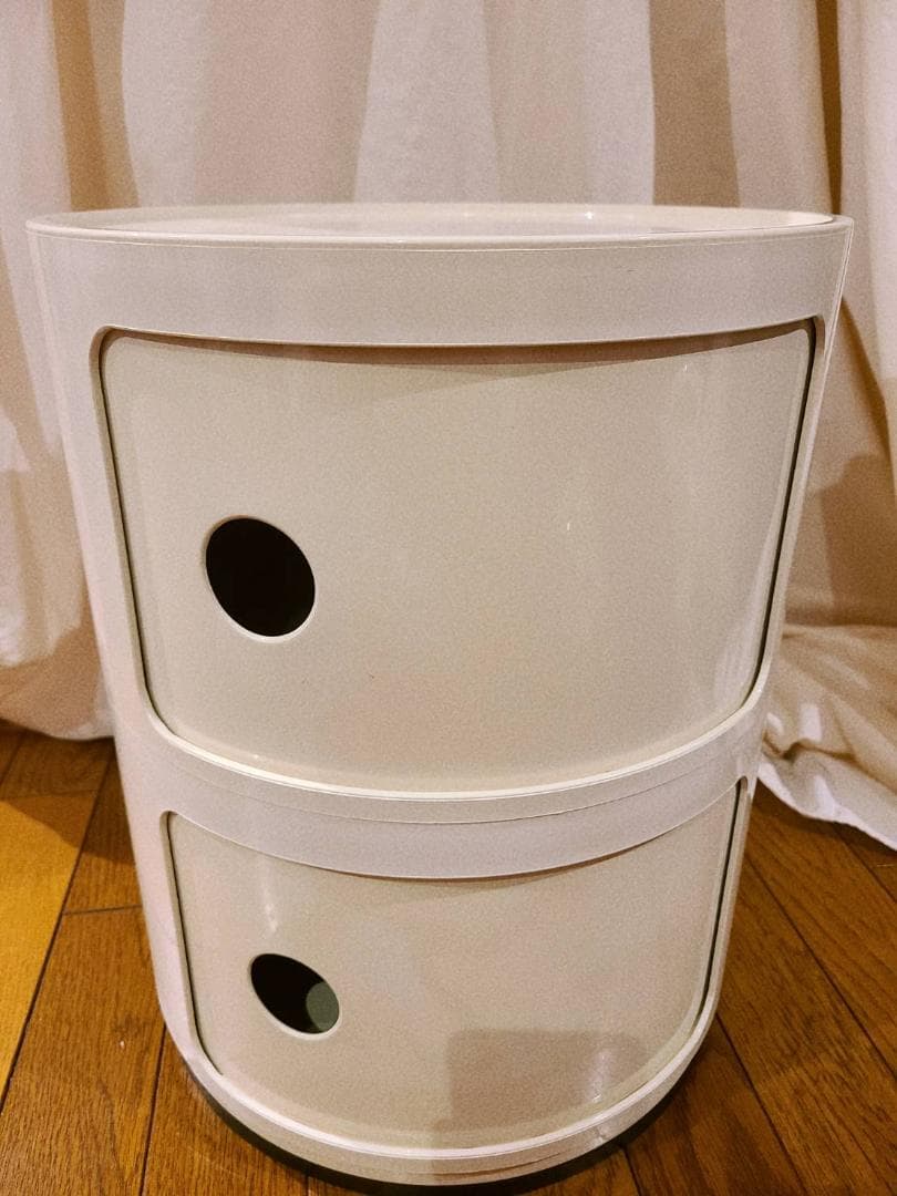 カルテル Kartell コンポニビリ ホワイト 2段 チェスト 中古家具