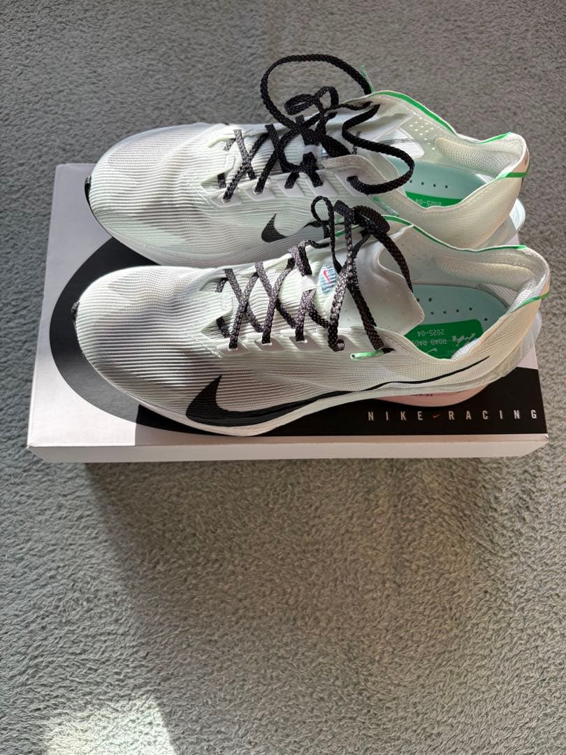 NikeZOOMX VAPORFLY NEXT%4ホワイト/グリーン