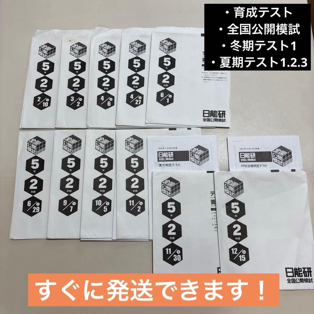 ak日能研 2024年学習力育成テスト全国公開模試合格判定テスト等