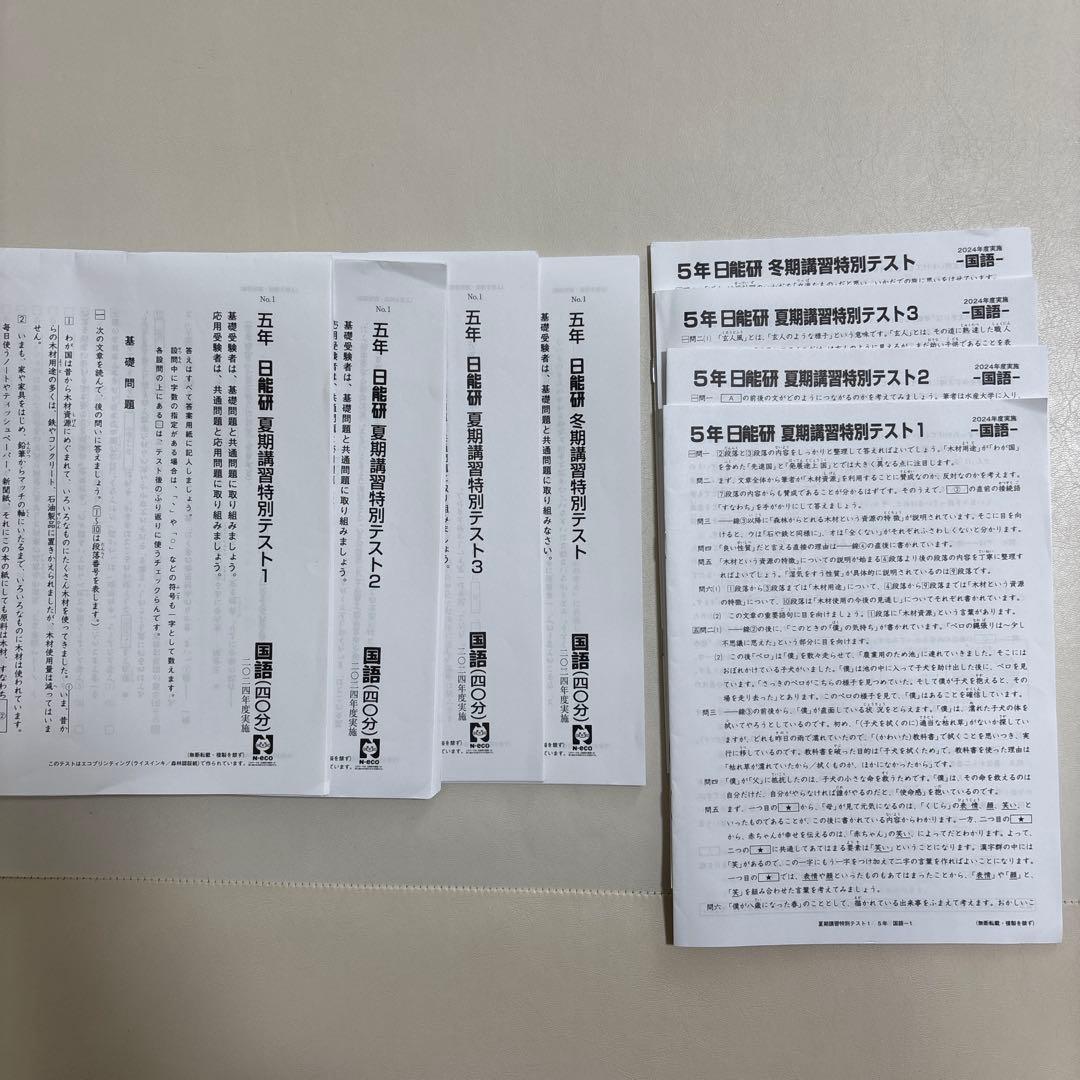 ak日能研 2024年学習力育成テスト全国公開模試合格判定テスト等