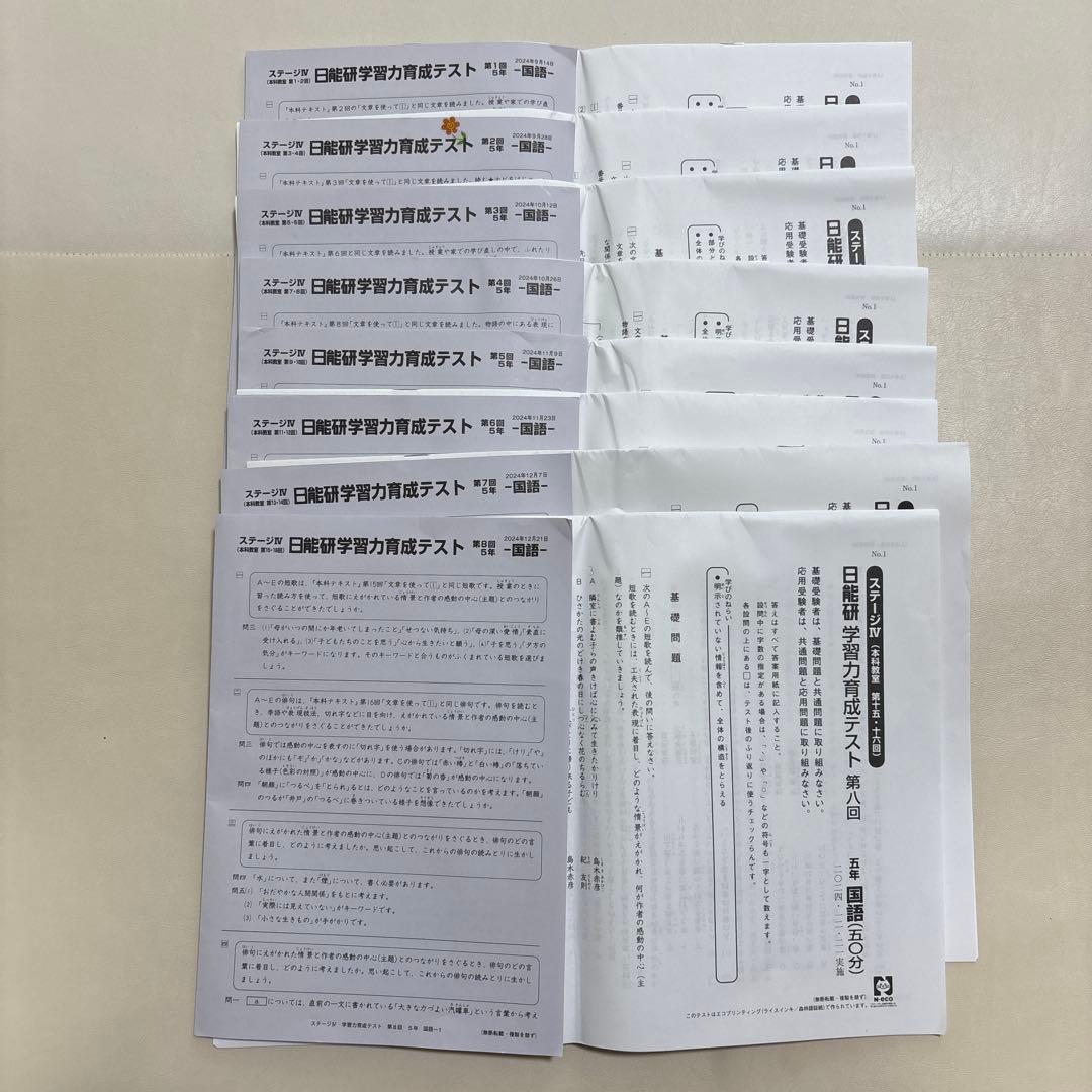 ak日能研 2024年学習力育成テスト全国公開模試合格判定テスト等