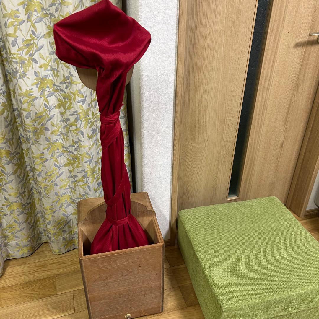 長唄三味線　細棹　本皮　皮破れなし　木製スタンド 長袋、胴袋付き