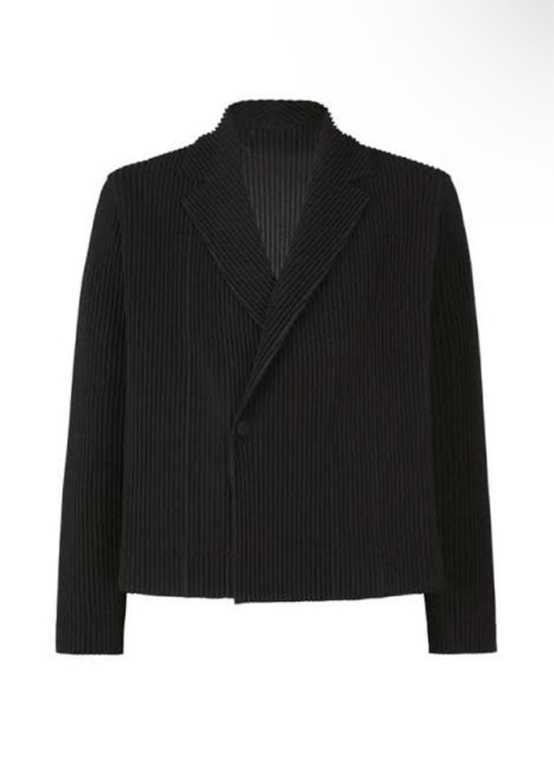 オムプリッセイッセイミヤケ 短丈ダブルジャケット