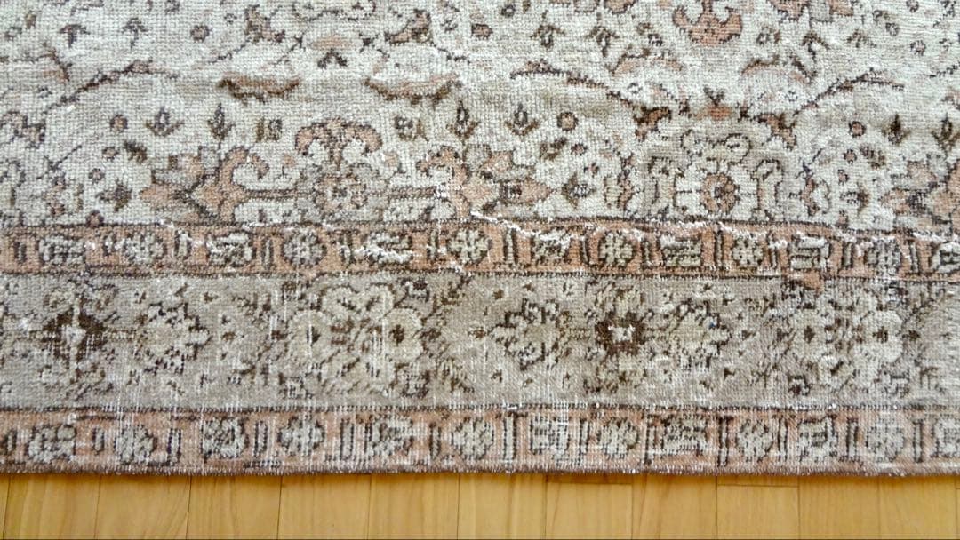 トルコヴィンテージラグ 142 × 254 ベージュ アナトリア地方