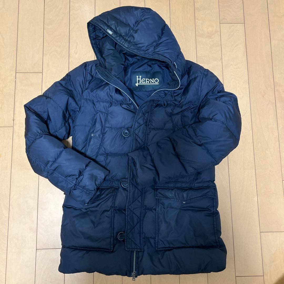HERNO ネイビー ダウンジャケット サイズ48