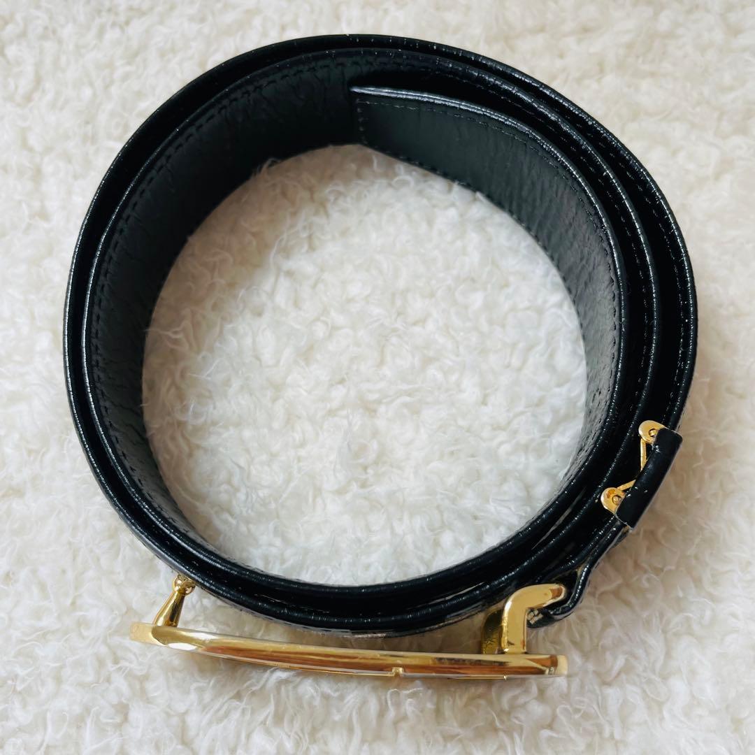 Christian Dior ベルト 黒 レディース トロッター柄 ディオール