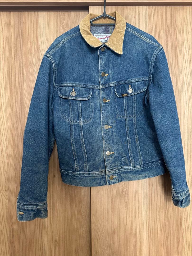 海*主様 Lee デニムジャケット インディゴブルー コーデュロイ襟
