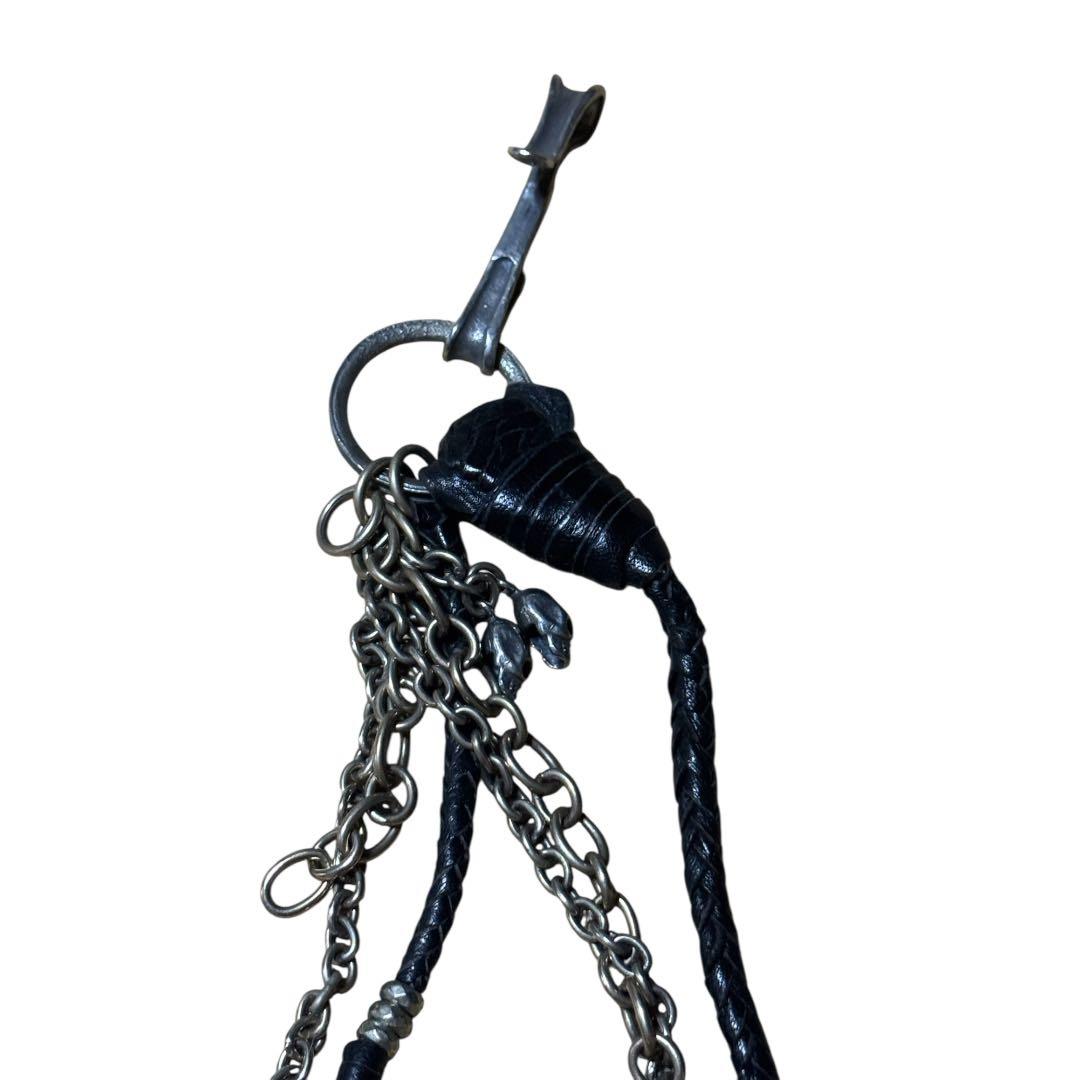 kmrii レザー スカル ウォレット チェーン