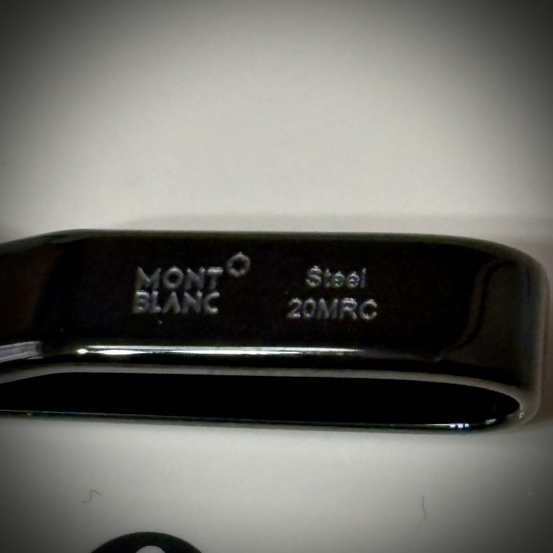 たくろん【美品】MONTBLANC ネクタイピン シルバーブラック ケース
