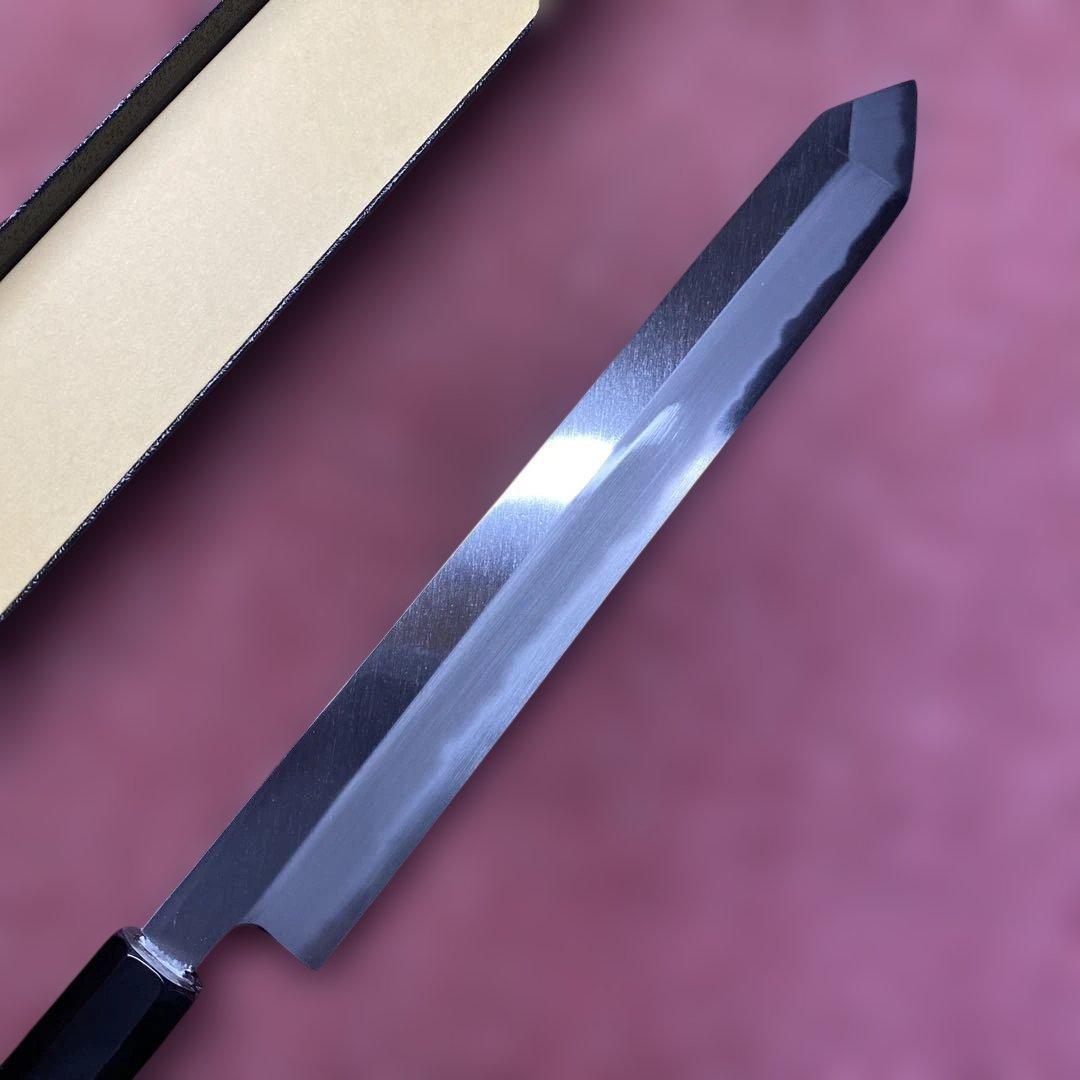 白ニ鋼　カツオ包丁 240㎜ 8寸 両刃