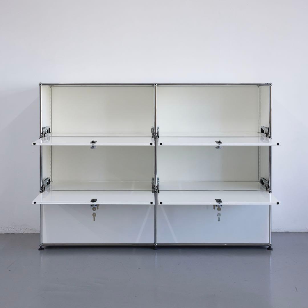 USMハラー　2列3段キャビネット/ピュアホワイト/送料込み