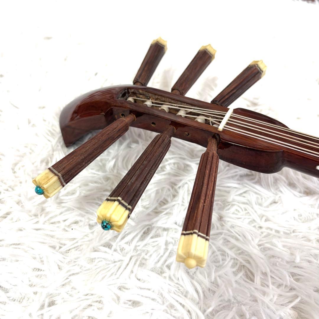 希少6弦✨美品✨沖縄 六線三線 本蛇皮 三味線 ハードケース 演奏可能