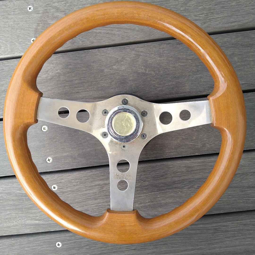 ウッドステアリング OBA オバ 当時物 街道レーサー