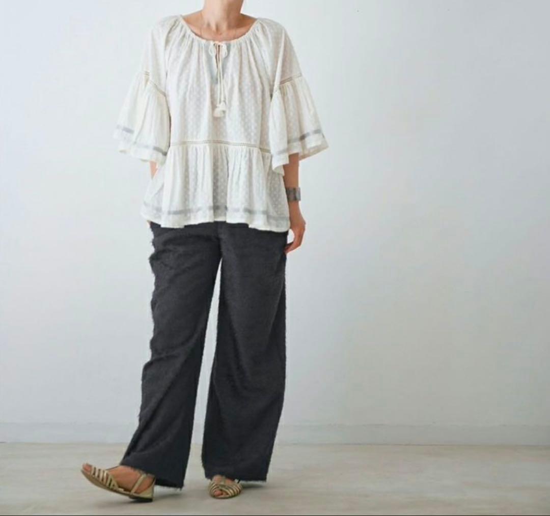 k.k✨25年3.3万Cloth&Crossシャギーストレートパンツグレー