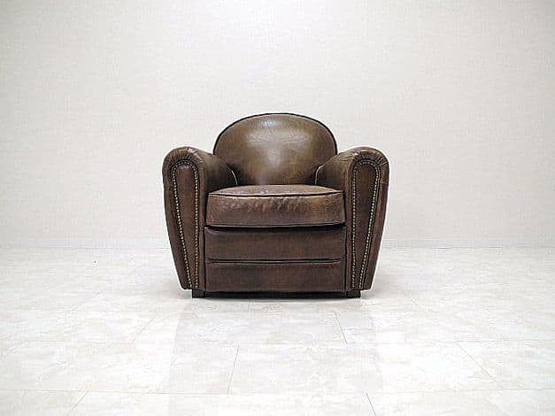 イギリス　ハロ「フリーマーケット」総革1人掛けソファ 　アームチェア/本革ソファ