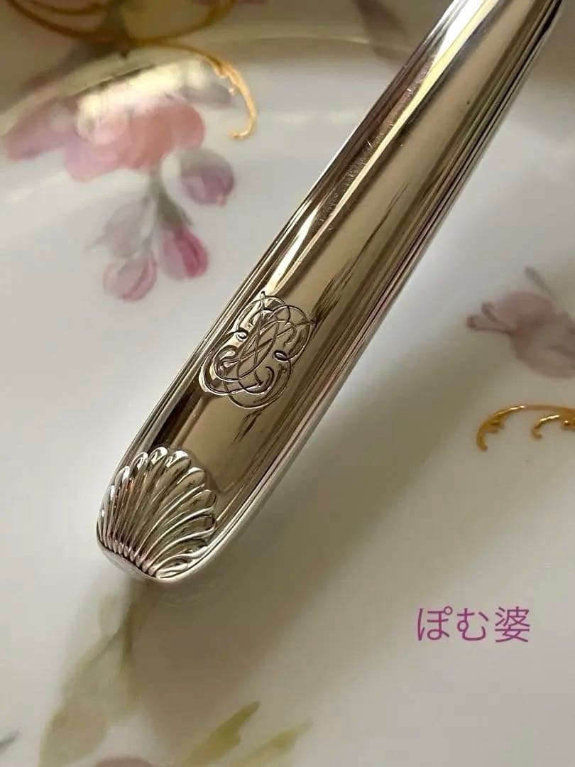 【フランス／ピュイフォルカ】純銀／デザートナイフ 1本「シェル」