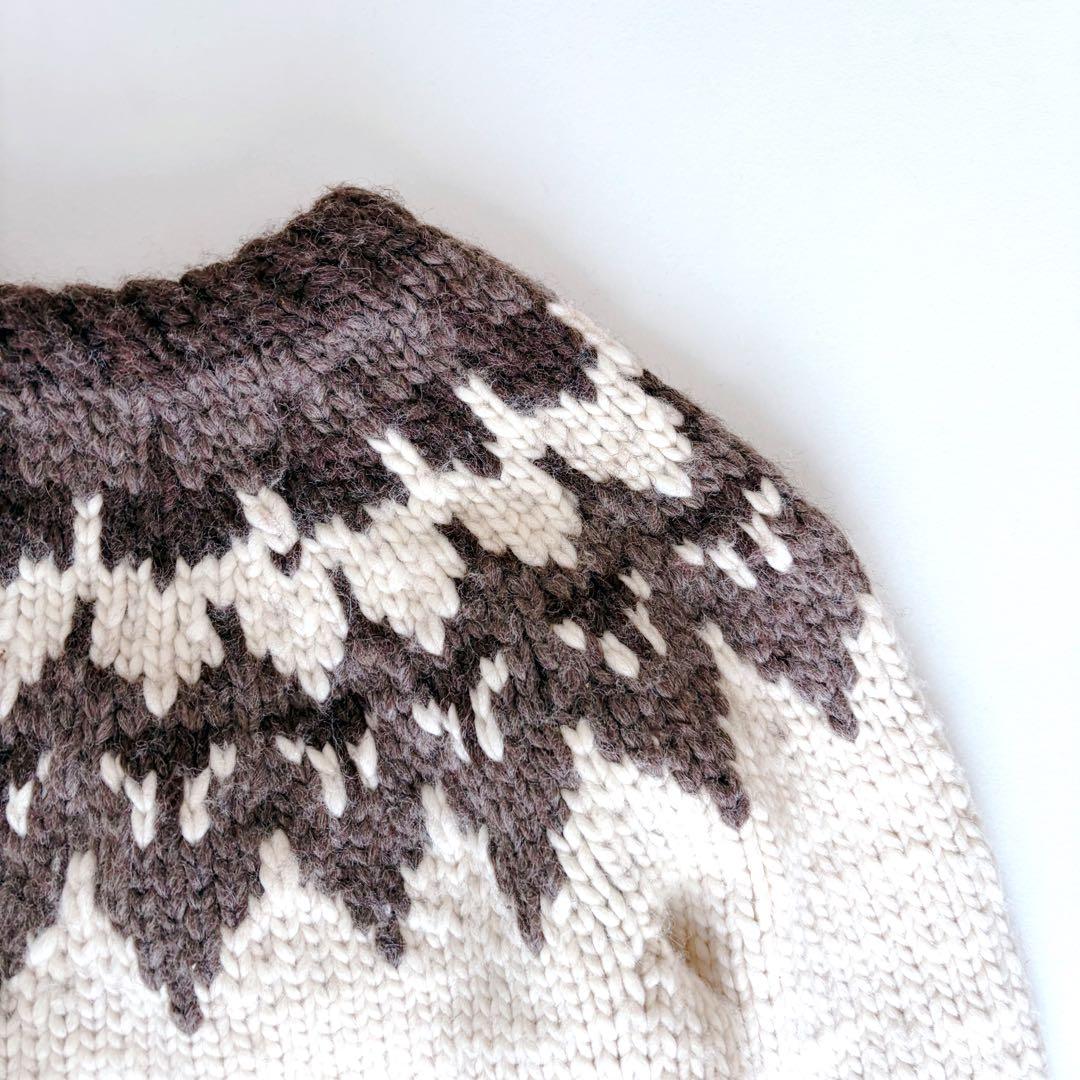 KANATA カナタ カウチン ニット ジャケット ノルディック ノーカラー