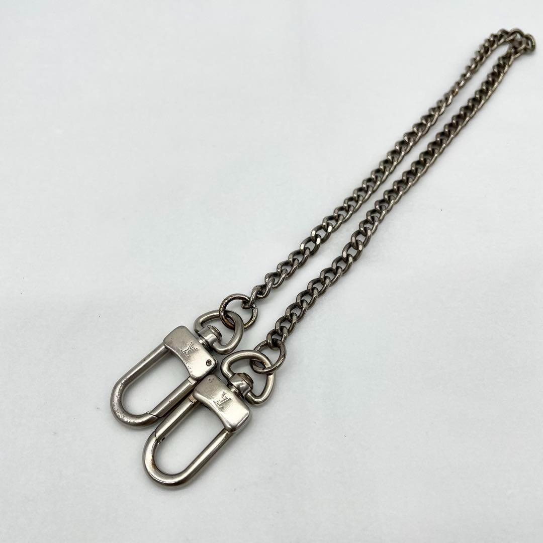 【美品】ルイヴィトン アコルディオン用 シルバーチェーン ロゴ刻印 チャーム