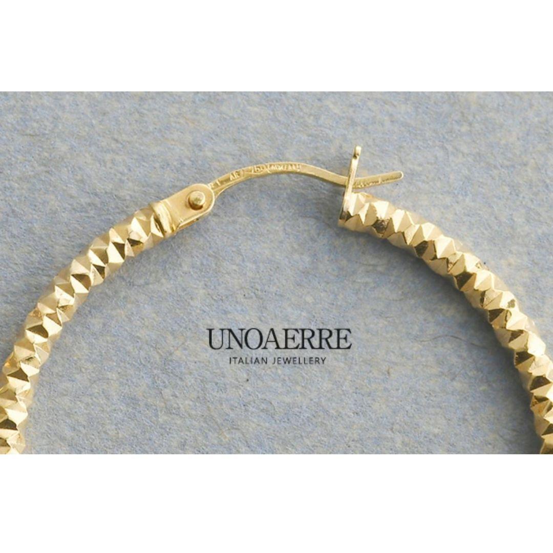 K18 フープピアス ウノアエレ フープピアス 3824 （片耳）