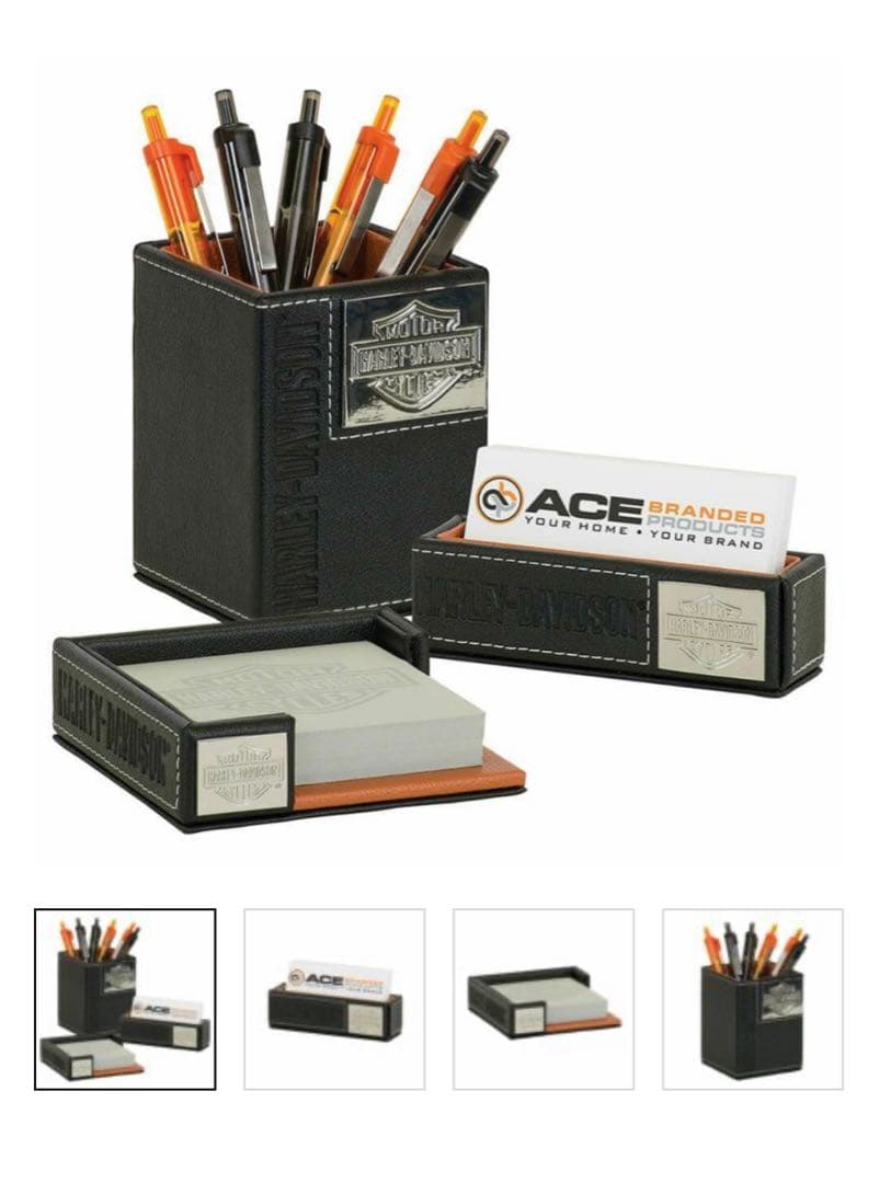 【新品未使用未開封】ハーレーダビッドソン レザーレットデスクアクセサリーセット